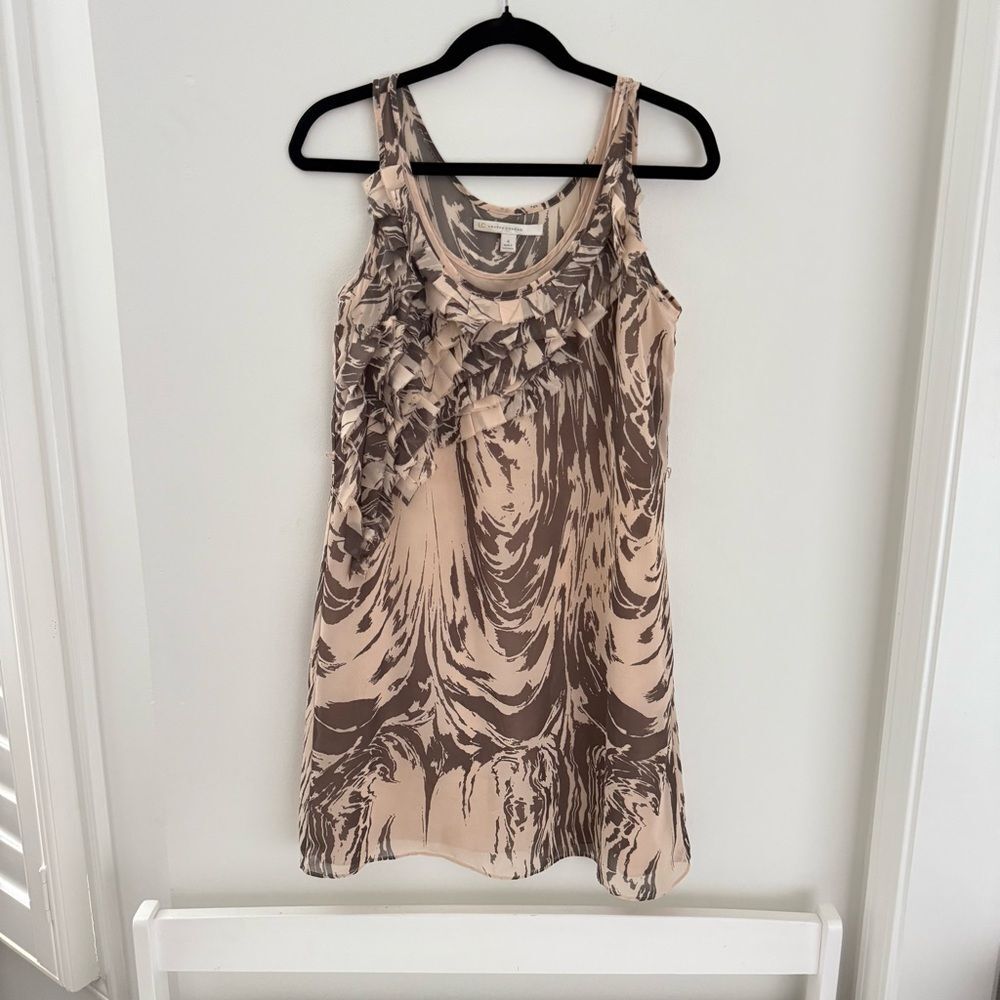 LC Lauren Conrad Sleeveless Dress 4 Taupe Neutral